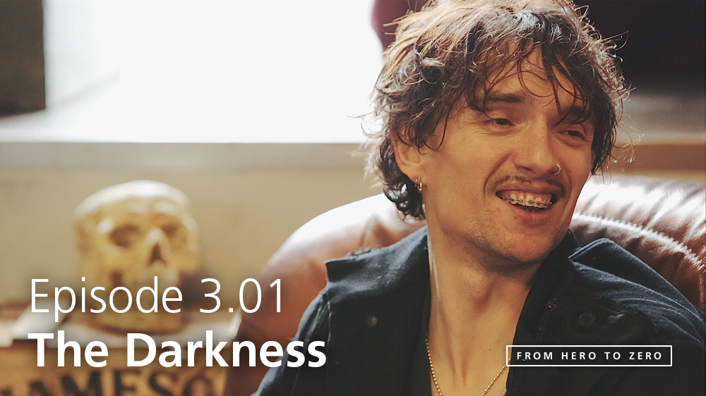EPISODE 3.01: Justin Hawkins of The Darkness talks imperfect live albums, chart-eligible plays, and Starsky & Hutch
